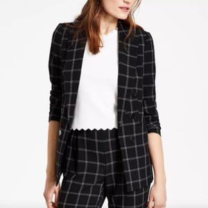 Bar III Black Plaid Women's Blazer